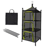 Maxbell Multi Layers Hanging Drying Rack Net Foldable Lightweight (Black) green - Aladdin Shoppers