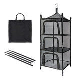 Maxbell Multi Layers Hanging Drying Rack Net Foldable Lightweight (Black) black - Aladdin Shoppers