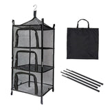 Maxbell Multi Layers Hanging Drying Rack Net Foldable Lightweight (Black) black - Aladdin Shoppers