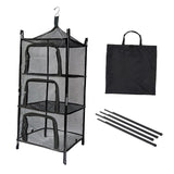 Maxbell Multi Layers Hanging Drying Rack Net Foldable Lightweight (Black) black - Aladdin Shoppers