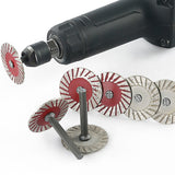 Maxbell HSS Metal Circular Disc with Mandrels Spindle Marble for Electric Die Grinder Wear Resistant