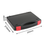 Maxbell Protective Toolbox with Sponge Wear Resistant Lockable for Workplace Outdoor 255mmx210mmx48mm