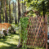 Maxbell 2xExpandable Wood Fence Foldable Garden Screen Panel for Yard Courtyard Home