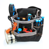 Maxbell Waist Belt Tool Storage Pouch Organizer for Carpenters Multi Purpose Durable Gray
