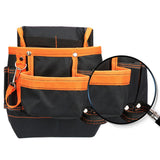 Maxbell Waist Belt Tool Storage Pouch Organizer for Carpenters Multi Purpose Durable Orange