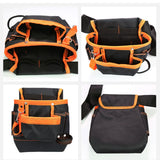 Maxbell Waist Belt Tool Storage Pouch Organizer for Carpenters Multi Purpose Durable Orange