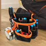 Maxbell Waist Belt Tool Storage Pouch Organizer for Carpenters Multi Purpose Durable Orange