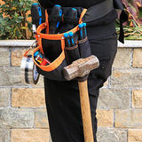 Maxbell Waist Belt Tool Storage Pouch Organizer for Carpenters Multi Purpose Durable Orange