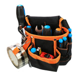 Maxbell Waist Belt Tool Storage Pouch Organizer for Carpenters Multi Purpose Durable Orange