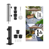Maxbell Umbrella Base Stand Tube Replacement Parasol Steel for Docks Balcony Outside