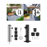 Maxbell Umbrella Base Stand Tube Replacement Parasol Steel for Docks Balcony Outside