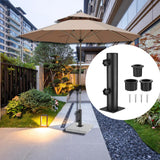 Umbrella Base Stand Tube Replacement Parasol Steel for Docks Balcony Outside