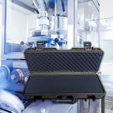 Maxbell Long Toolbox Garage Accessories Mechanical Repairs Durable Small Parts Chest black toolbox+cotton