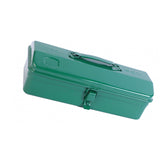 Maxbell Metal Tool Box with Lock Latch Green Tool Organizer for Garage Home Workshop 35cmx11cmx14cm