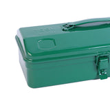 Maxbell Metal Tool Box with Lock Latch Green Tool Organizer for Garage Home Workshop 35cmx11cmx14cm