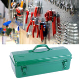 Maxbell Metal Tool Box with Lock Latch Green Tool Organizer for Garage Home Workshop 42cmx15cmx20cm