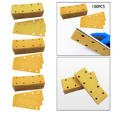 100 Pieces Dustless Hook and Loop Sander Sheet for Stone Leather Woodworking 80 Grits