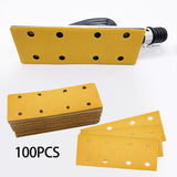 100 Pieces Dustless Hook and Loop Sander Sheet for Stone Leather Woodworking 120 Grits