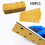 100 Pieces Dustless Hook and Loop Sander Sheet for Stone Leather Woodworking 240 Grits