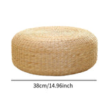 Maxbell 2xTatami Seat Cushion Handcrafted Meditation Cushion for Office Indoor Balcony 40cm diameter