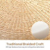 Maxbell 2xTatami Seat Cushion Handcrafted Meditation Cushion for Office Indoor Balcony 40cm diameter