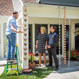 Maxbell 2xRain Chains Replace Metal Rainwater Catcher Chain for Awnings Backyard Sheds Rings