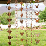 Maxbell 2xRain Chains Replace Metal Rainwater Catcher Chain for Awnings Backyard Sheds Rings
