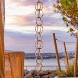 Maxbell 2xRain Chains Replace Metal Rainwater Catcher Chain for Awnings Backyard Sheds Rings