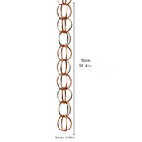 Maxbell 2xRain Chains Replace Metal Rainwater Catcher Chain for Awnings Backyard Sheds Rings