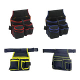Maxbell Gardening Tool Waist Bag Belt Waterproof Practical Tool Belt Pouch Carpenter red edge