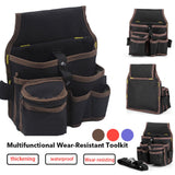 Maxbell Gardening Tool Waist Bag Belt Waterproof Practical Tool Belt Pouch Carpenter red edge