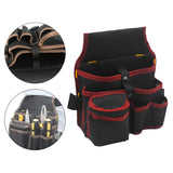 Maxbell Gardening Tool Waist Bag Belt Waterproof Practical Tool Belt Pouch Carpenter red edge