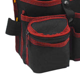 Maxbell Gardening Tool Waist Bag Belt Waterproof Practical Tool Belt Pouch Carpenter red edge