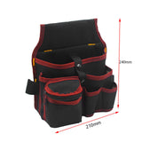 Maxbell Gardening Tool Waist Bag Belt Waterproof Practical Tool Belt Pouch Carpenter red edge