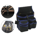 Maxbell Gardening Tool Waist Bag Belt Waterproof Practical Tool Belt Pouch Carpenter blue edges