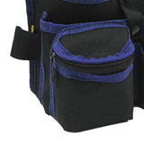 Maxbell Gardening Tool Waist Bag Belt Waterproof Practical Tool Belt Pouch Carpenter blue edges