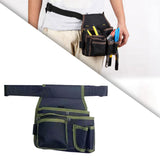 Maxbell Gardening Tool Waist Bag Belt Waterproof Practical Tool Belt Pouch Carpenter green edge
