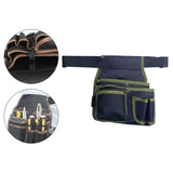 Maxbell Gardening Tool Waist Bag Belt Waterproof Practical Tool Belt Pouch Carpenter green edge