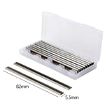 10Pcs Replacement Planer Blades 3-1/4" 82mm Easy to Use Durable Double Edged HSS