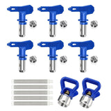 6x Reversible Airless Paint Sprayer Nozzle Tips Precise Nozzle for Buildings with Filter Net