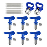 6x Reversible Airless Paint Sprayer Nozzle Tips Precise Nozzle for Buildings with Filter Net