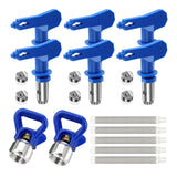 6x Reversible Airless Paint Sprayer Nozzle Tips Precise Nozzle for Buildings with Filter Net