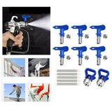 6x Reversible Airless Paint Sprayer Nozzle Tips Precise Nozzle for Buildings with Filter Net