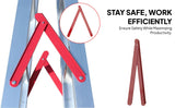 Maxbell 2xStepladders Tie Rod Aluminum Fixed Support Hinge Connector Step Ladder Hinge 77cm