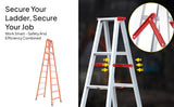 Maxbell 2xStepladders Tie Rod Aluminum Fixed Support Hinge Connector Step Ladder Hinge 77cm