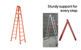 Maxbell 2xStepladders Tie Rod Aluminum Fixed Support Hinge Connector Step Ladder Hinge 77cm