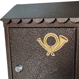 Wall Mount Mailbox Office Locking Mailbox with Key Outdoor Business Drop Box bronze