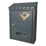 Wall Mount Mailbox Office Locking Mailbox with Key Outdoor Business Drop Box grey