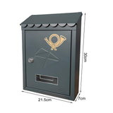 Wall Mount Mailbox Office Locking Mailbox with Key Outdoor Business Drop Box grey