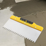 Maxbell Drywall Trowel Notched Spreader Plastering Toothed Spatula Plastering Trowel 250mm